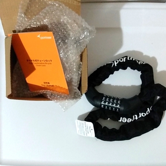 BICYCLE COMBINATION FIVE DIGIT CODE CHAIN LOCK NWT - Picture 7 of 7